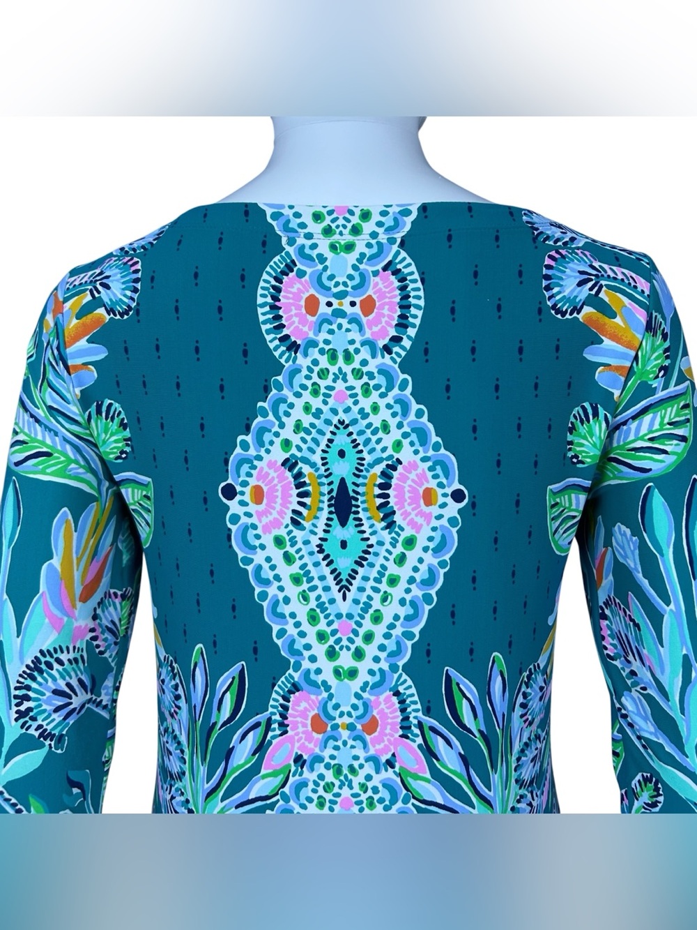 Lilly Pulitzer Seralina Maxi Dress XS Rain Forest UPF 50 Slit Stretch Resort - Picture 12 of 16
